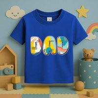 Retro Mod Pattern Dad Logo Toddler T-Shirt