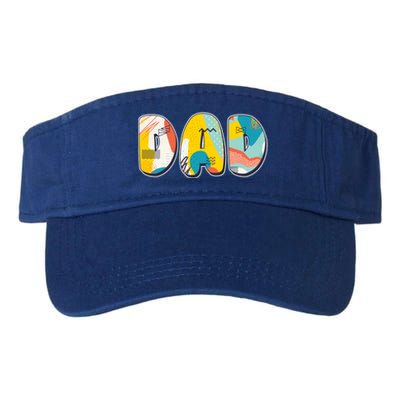 Retro Mod Pattern Dad Logo Valucap Bio-Washed Visor