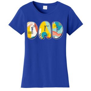 Retro Mod Pattern Dad Logo Women's T-Shirt