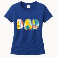 Retro Mod Pattern Dad Logo Womens T-Shirt