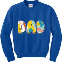 Retro Mod Pattern Dad Logo Kids Sweatshirt