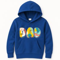 Retro Mod Pattern Dad Logo Kids Hoodie