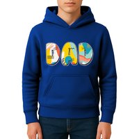 Retro Mod Pattern Dad Logo Kids Hoodie