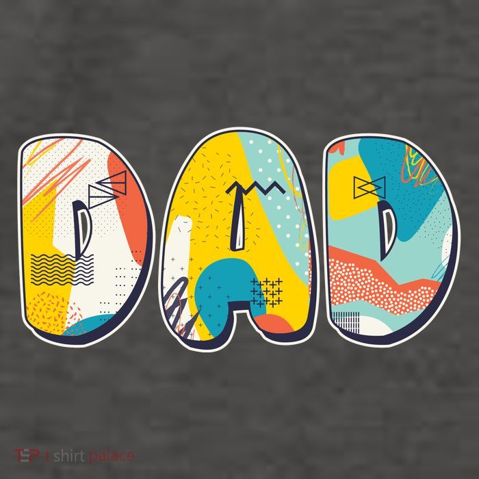 Retro Mod Pattern Dad Logo Vector Backpack