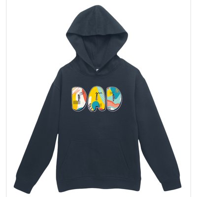 Retro Mod Pattern Dad Logo Urban Pullover Hoodie