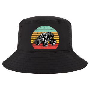 Retro Monster Truck Emblem Cool Comfort Performance Bucket Hat