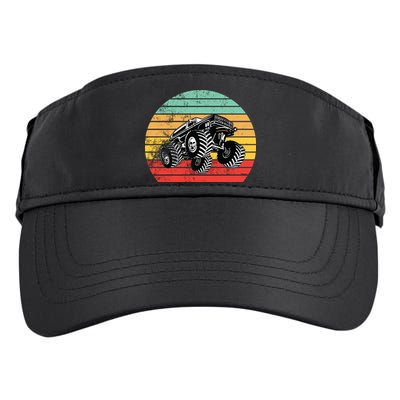 Retro Monster Truck Emblem Adult Drive Performance Visor