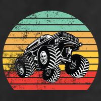Retro Monster Truck Emblem Adult Drive Performance Visor