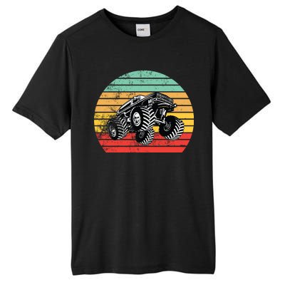 Retro Monster Truck Emblem Tall Fusion ChromaSoft Performance T-Shirt