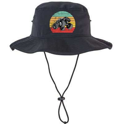 Retro Monster Truck Emblem Bucket Hat