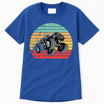 Retro Monster Truck Emblem Tall T-Shirt