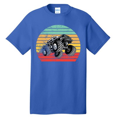 Retro Monster Truck Emblem Tall T-Shirt