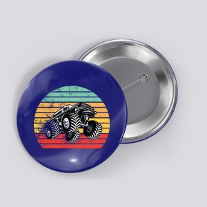 Retro Monster Truck Emblem Button