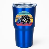 Retro Monster Truck Emblem Tumbler
