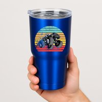 Retro Monster Truck Emblem Tumbler