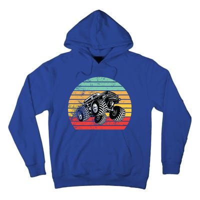 Retro Monster Truck Emblem Tall Hoodie