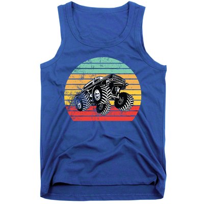 Retro Monster Truck Emblem Tank Top