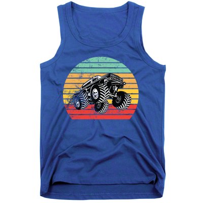 Retro Monster Truck Emblem Tank Top