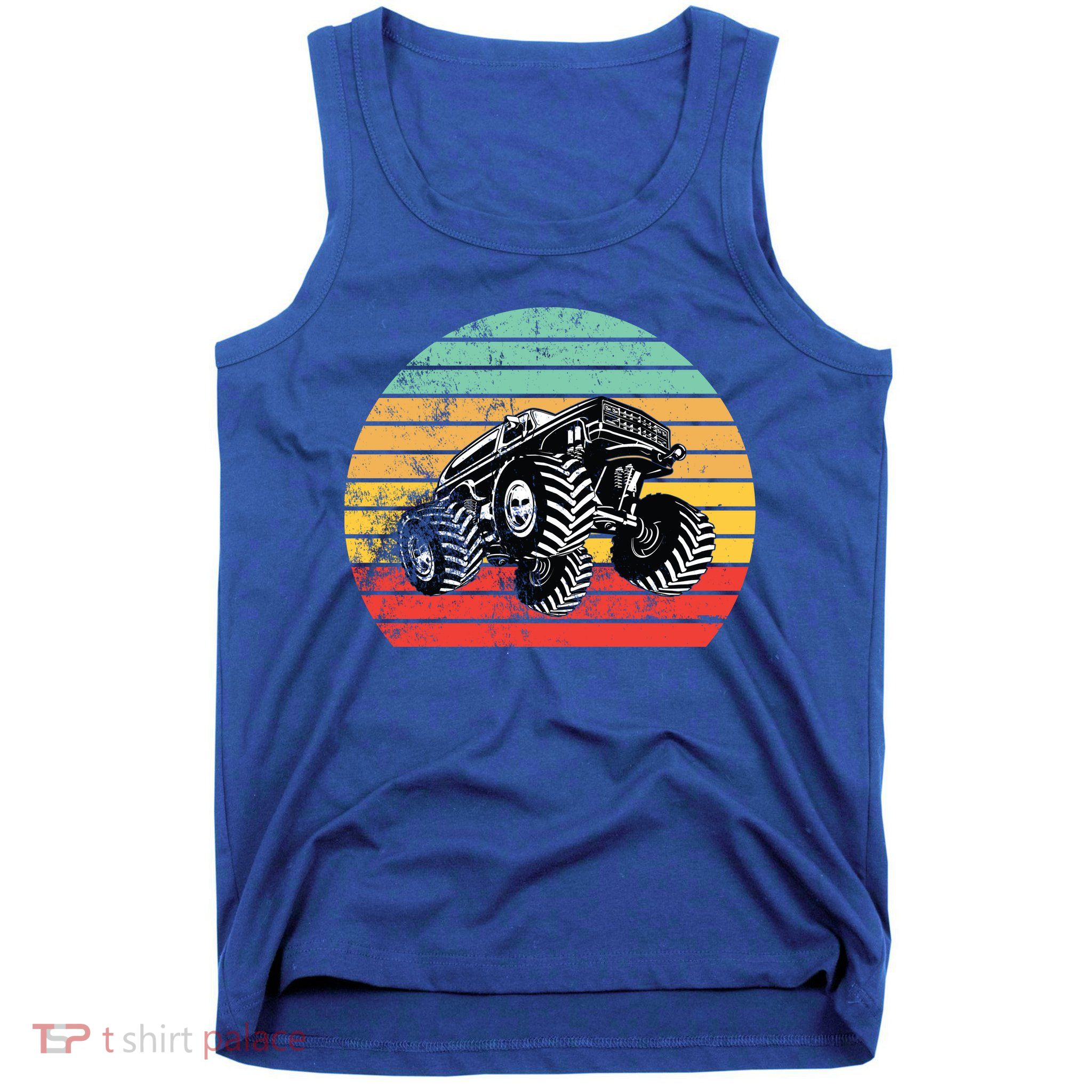 Retro Monster Truck Emblem Tank Top