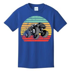 Retro Monster Truck Emblem Kids T-Shirt