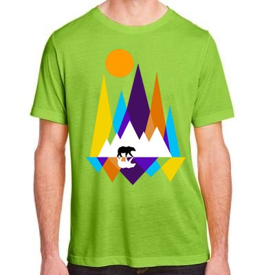 Retro Mount Bear Sunset Adult ChromaSoft Performance T-Shirt