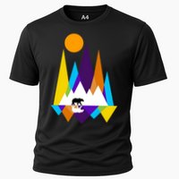 Retro Mount Bear Sunset Cooling Performance Crew T-Shirt