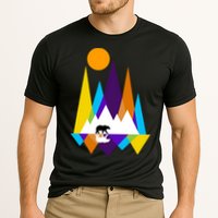 Retro Mount Bear Sunset Cooling Performance Crew T-Shirt