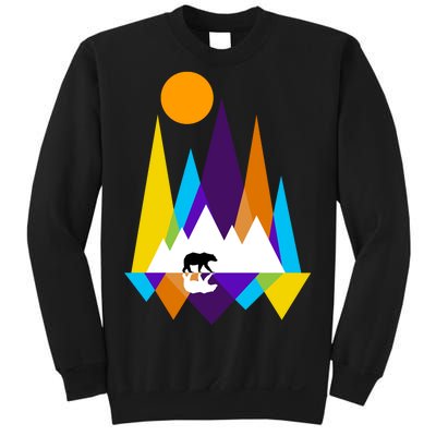 Retro Mount Bear Sunset Sweatshirt