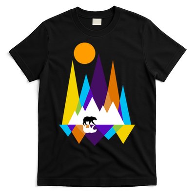 Retro Mount Bear Sunset T-Shirt