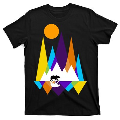 Retro Mount Bear Sunset T-Shirt