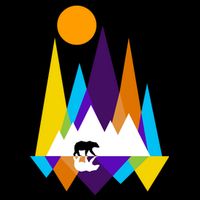 Retro Mount Bear Sunset Sustainable Bucket Hat