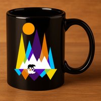 Retro Mount Bear Sunset 11oz C Handle Ceramic Mug