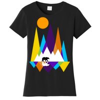 Retro Mount Bear Sunset Women's T-Shirt