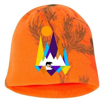 Retro Mount Bear Sunset Kati - Camo Knit Beanie