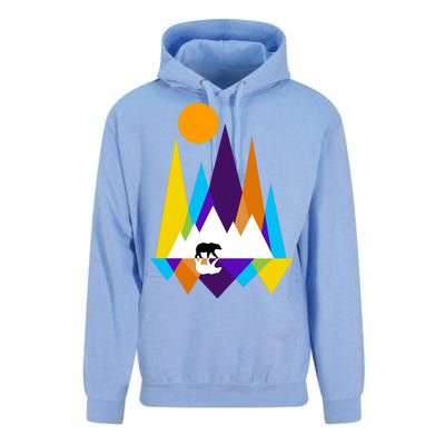 Retro Mount Bear Sunset Unisex Surf Hoodie