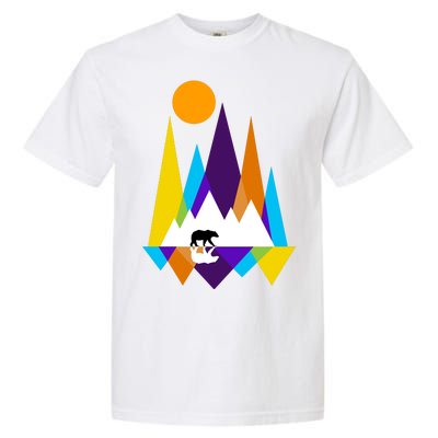 Retro Mount Bear Sunset Garment-Dyed Heavyweight T-Shirt