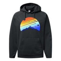 Retro Mountain Stars Performance Fleece Hoodie