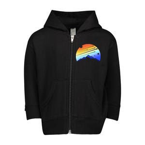 Retro Mountain Stars Toddler Zip Fleece Hoodie