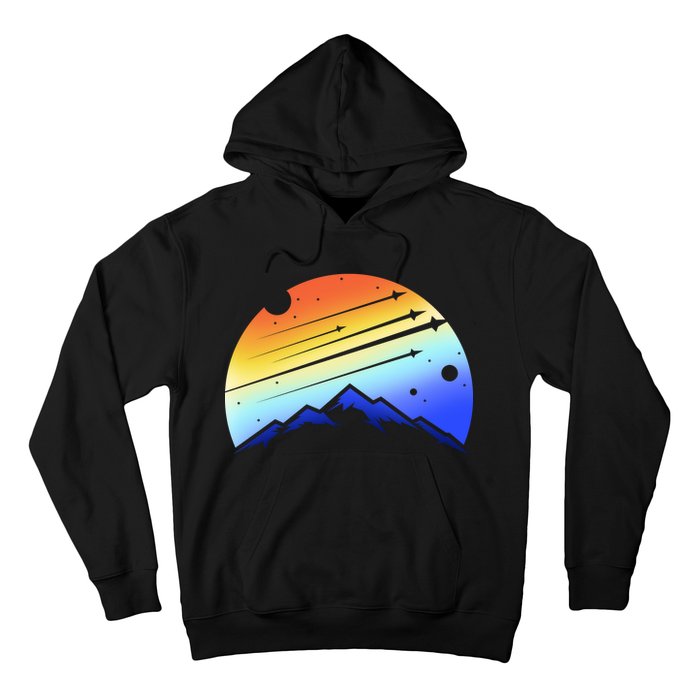 Retro Mountain Stars Hoodie