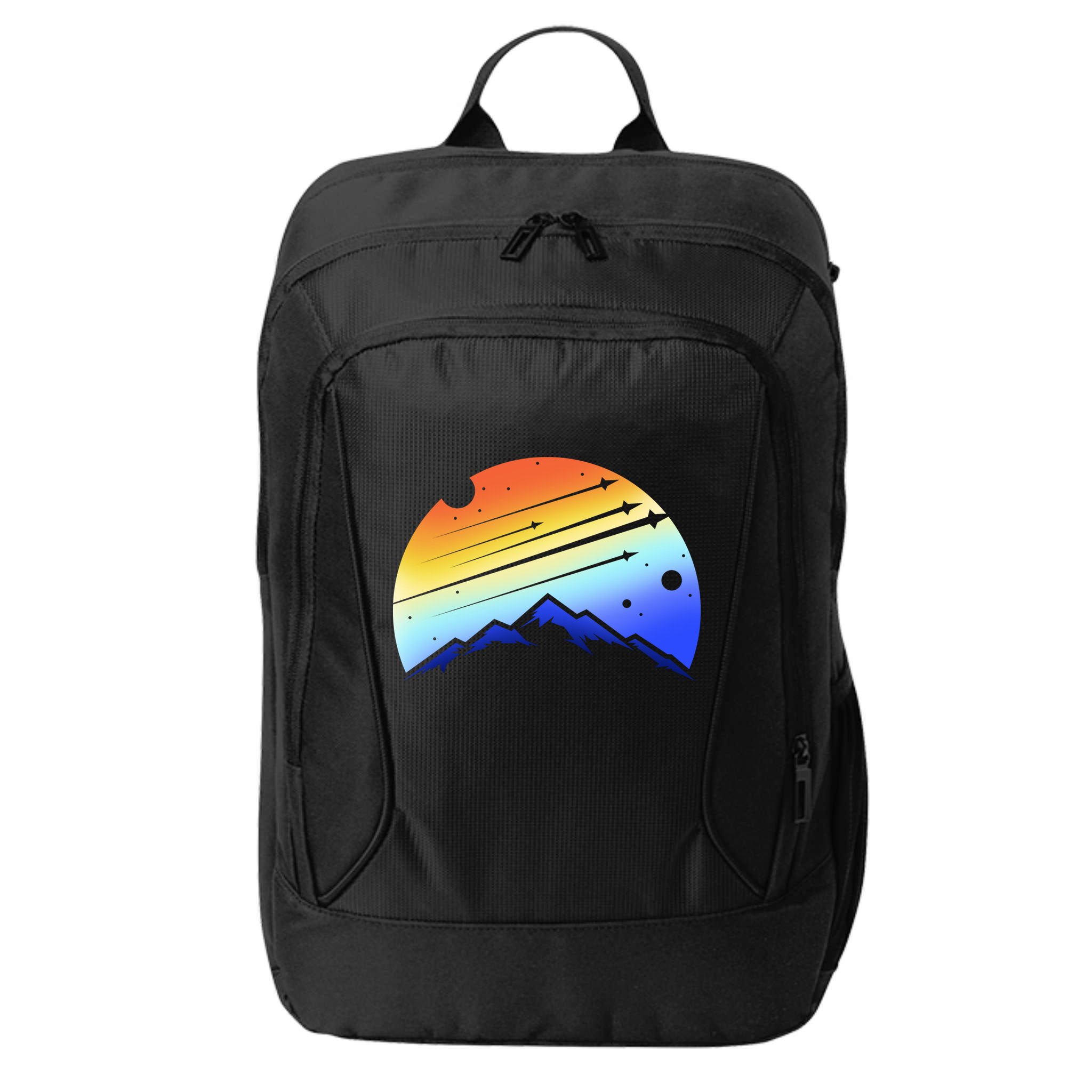 Retro Mountain Stars City Backpack