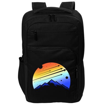 Retro Mountain Stars Impact Tech Backpack
