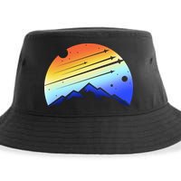 Retro Mountain Stars Sustainable Bucket Hat