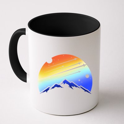 Retro Mountain Stars Mug