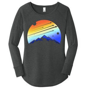 Retro Mountain Stars Women's Perfect Tri Tunic Long Sleeve Shirt