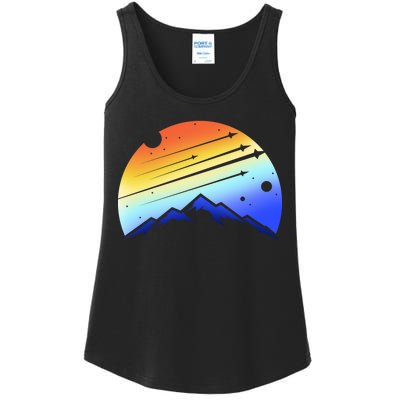 Retro Mountain Stars Ladies Essential Tank