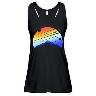 Retro Mountain Stars Ladies Essential Flowy Tank