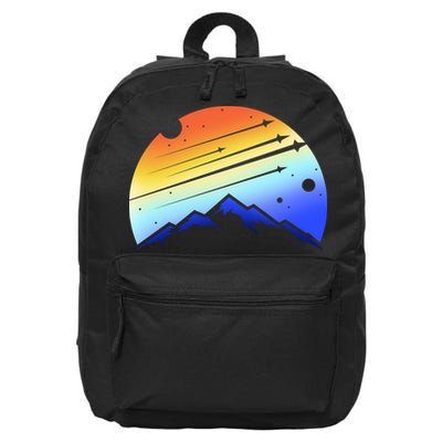 Retro Mountain Stars 16 in Basic Backpack