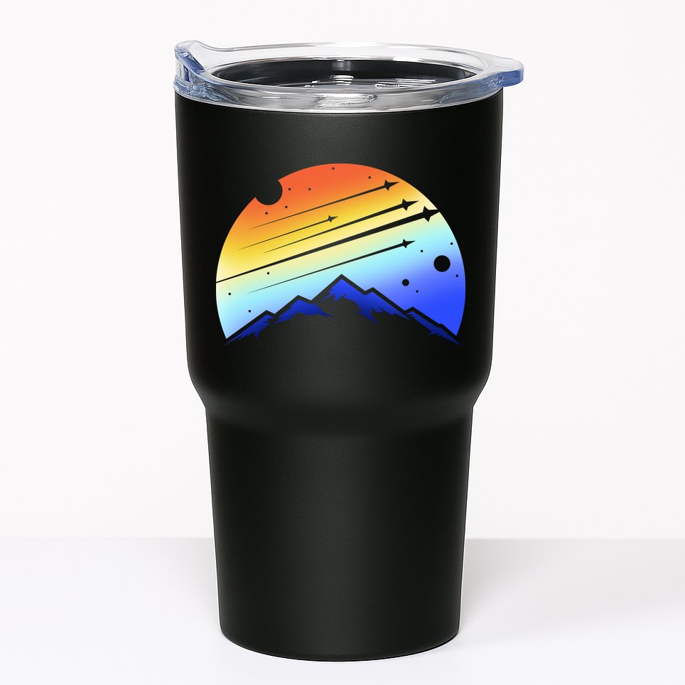 Retro Mountain Stars Tumbler