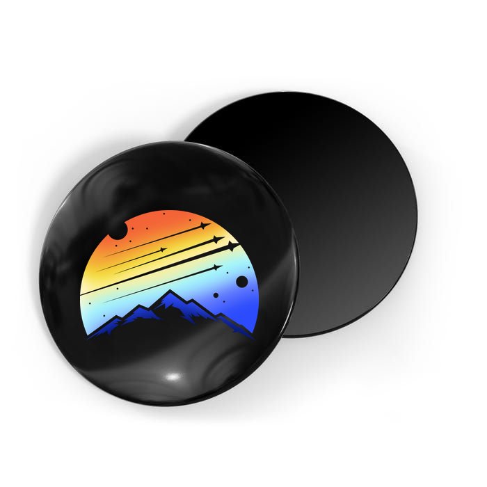 Retro Mountain Stars Magnet