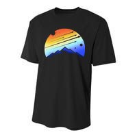 Retro Mountain Stars Youth Performance Sprint T-Shirt